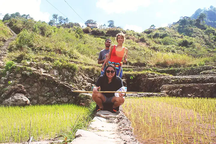Stef, Xopau y yo posamos al comienzo de la caminata.