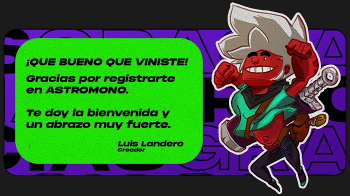 ¡Gracias por suscribirte a ASTROMONO!